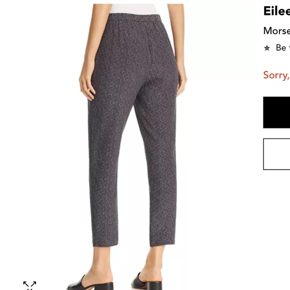 Eileen Fisher Morse Code Tencel Viscose Crepe Pant Ankle Length Size PP - Picture 2 of 10